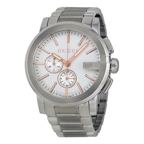 gucci interlocking g watch silver|gucci watch g chrono.